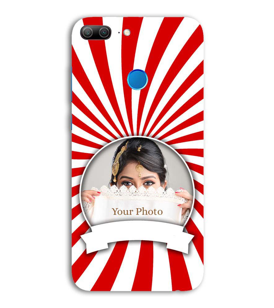 A0527-Red and White Frame Back Cover for Huawei Honor 9 Lite
