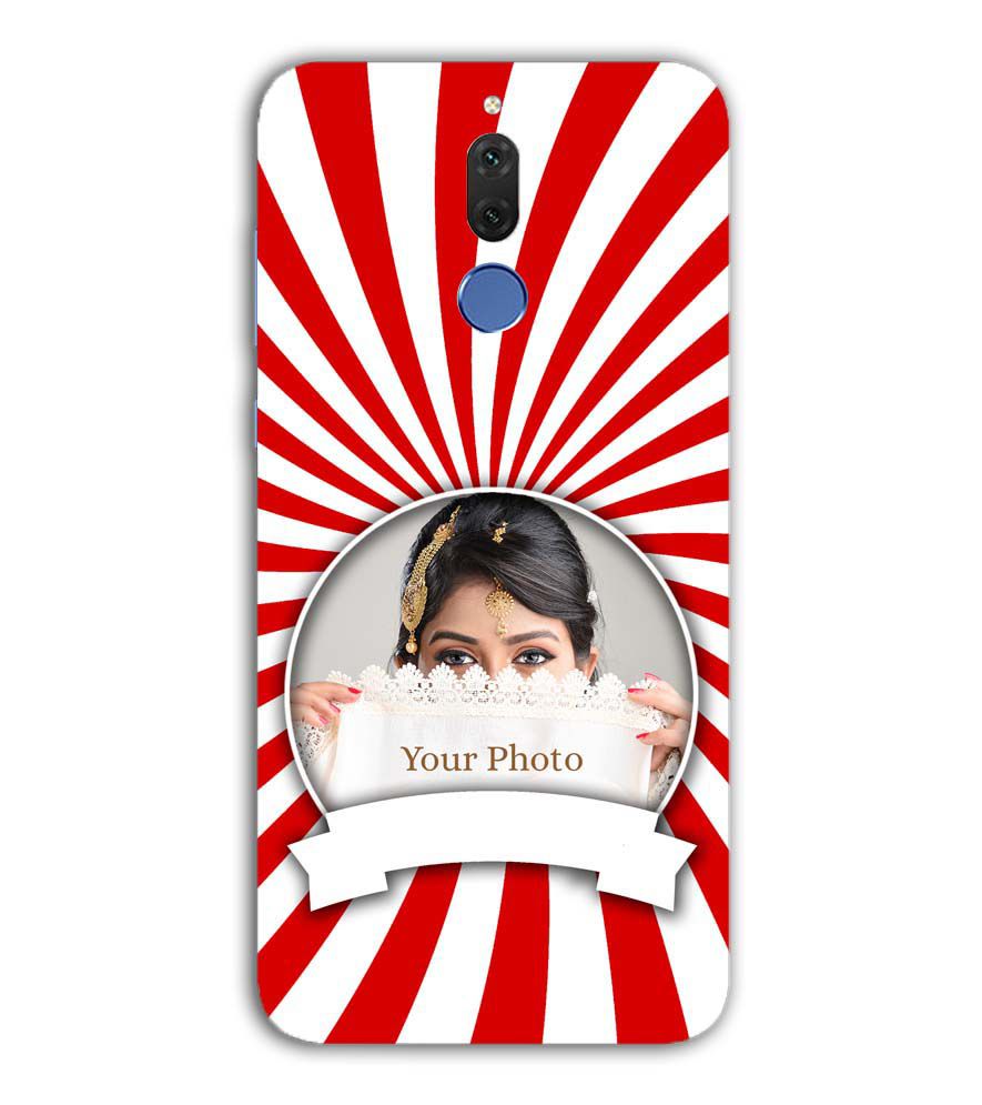A0527-Red and White Frame Back Cover for Huawei Nova 2i