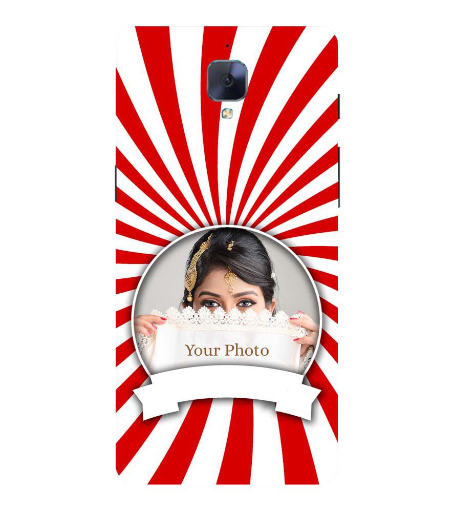 A0527-Red and White Frame Back Cover for OnePlus 3 and OnePlus 3T