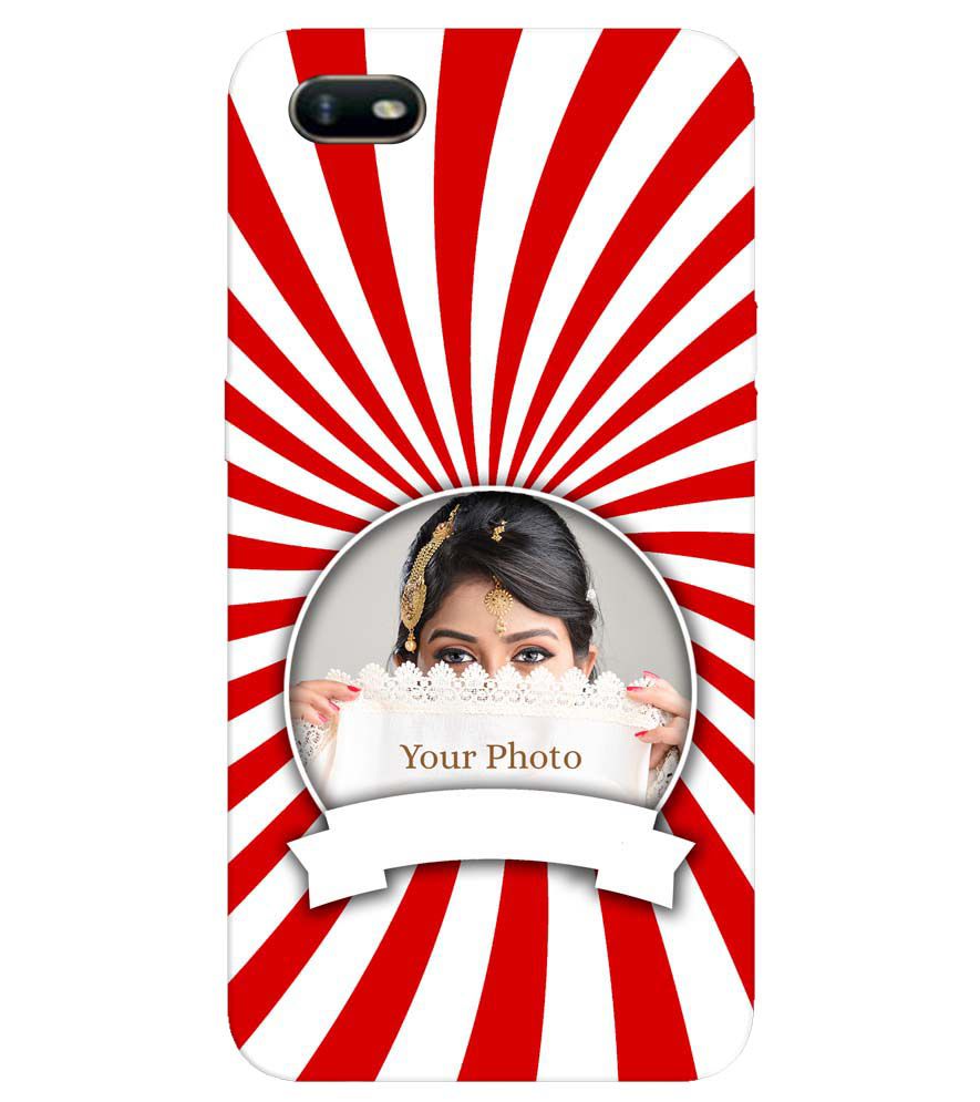 A0527-Red and White Frame Back Cover for Oppo A1k