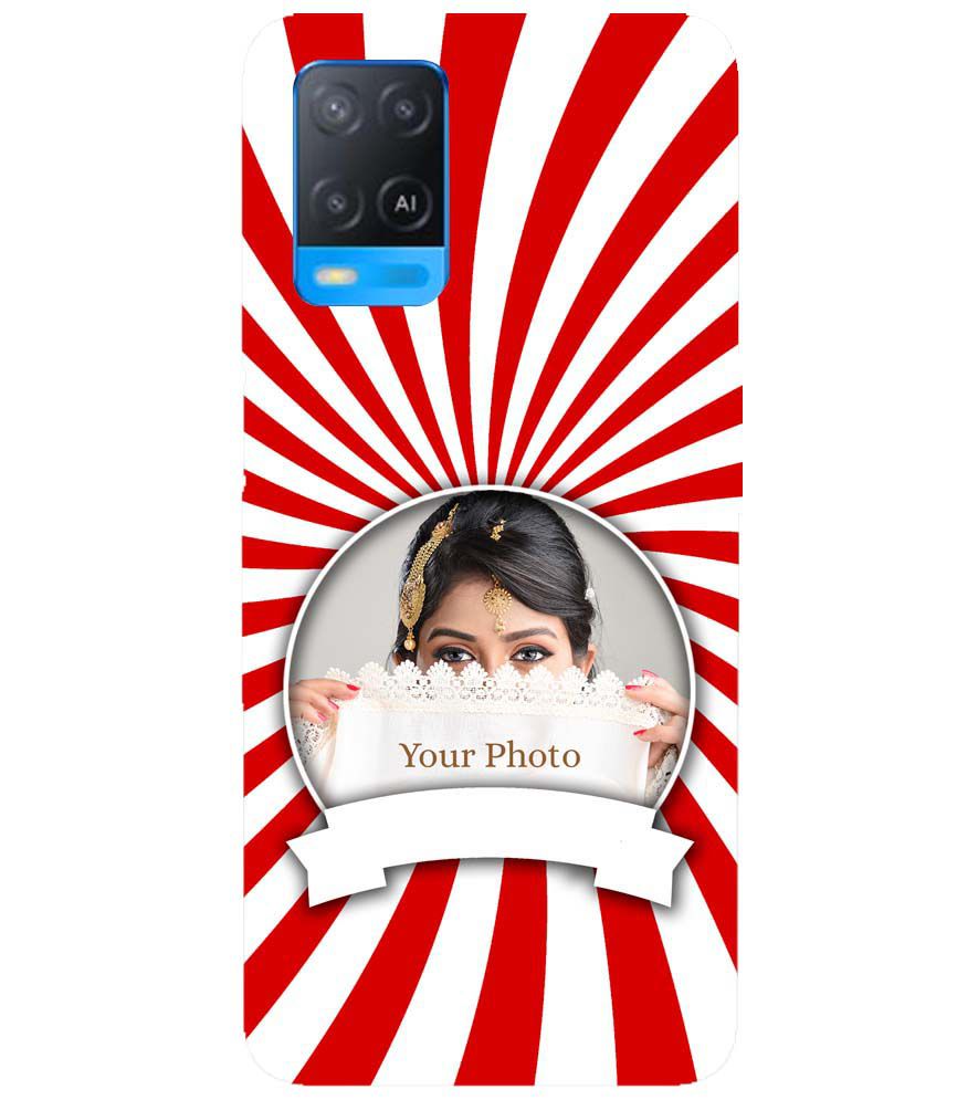A0527-Red and White Frame Back Cover for Oppo A54