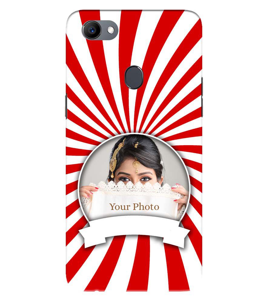 A0527-Red and White Frame Back Cover for Oppo F5 Plus