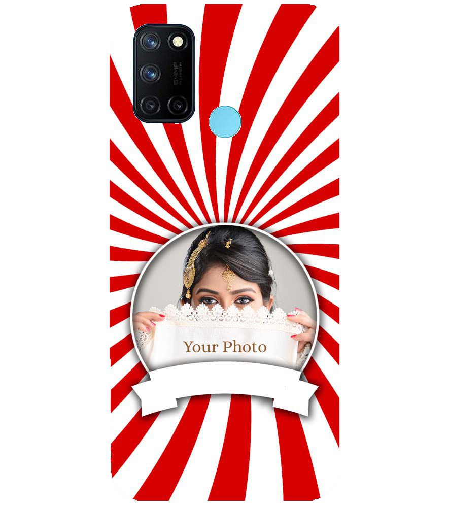 A0527-Red and White Frame Back Cover for Realme C17