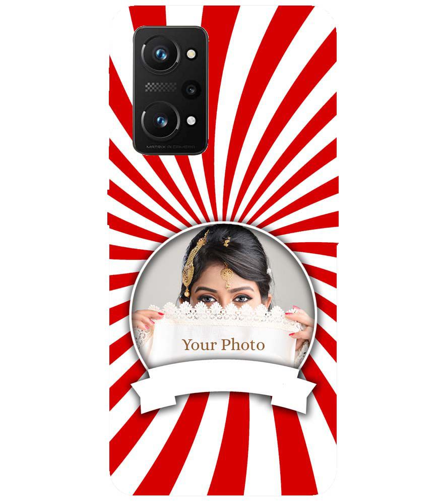 A0527-Red and White Frame Back Cover for Realme X7 Max 5G