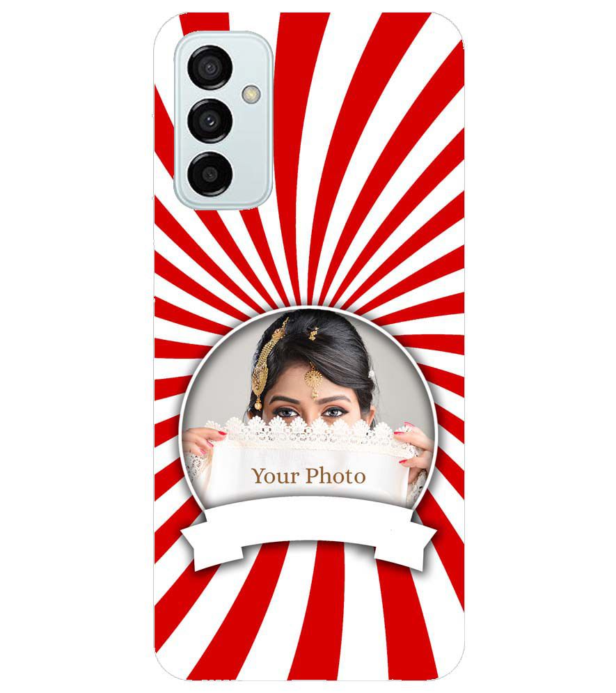 A0527-Red and White Frame Back Cover for Samsung Galaxy F23