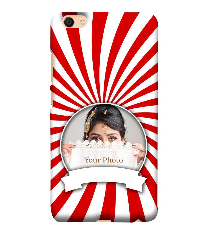 A0527-Red and White Frame Back Cover for vivo Y55s