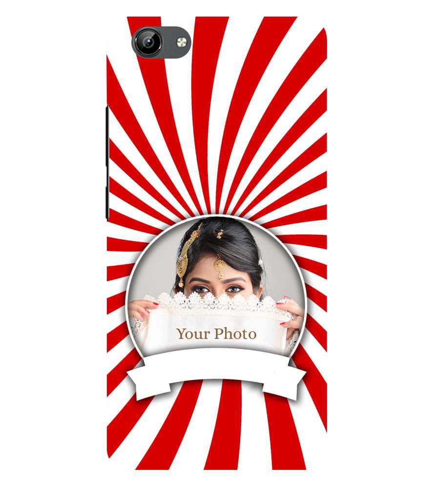 A0527-Red and White Frame Back Cover for Vivo Y71i