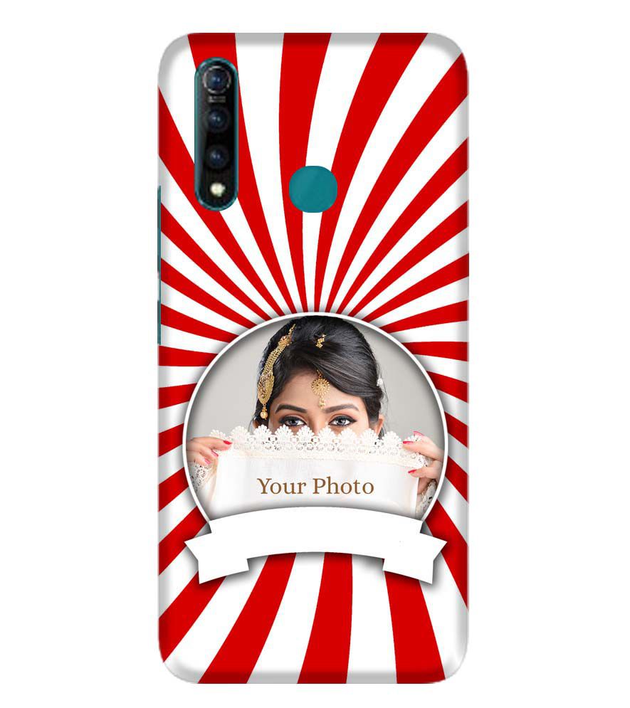 A0527-Red and White Frame Back Cover for Vivo Z1 Pro