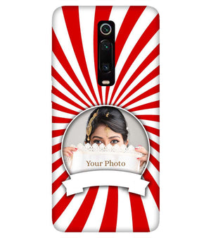 A0527-Red and White Frame Back Cover for Xiaomi Redmi K20 and K20 Pro