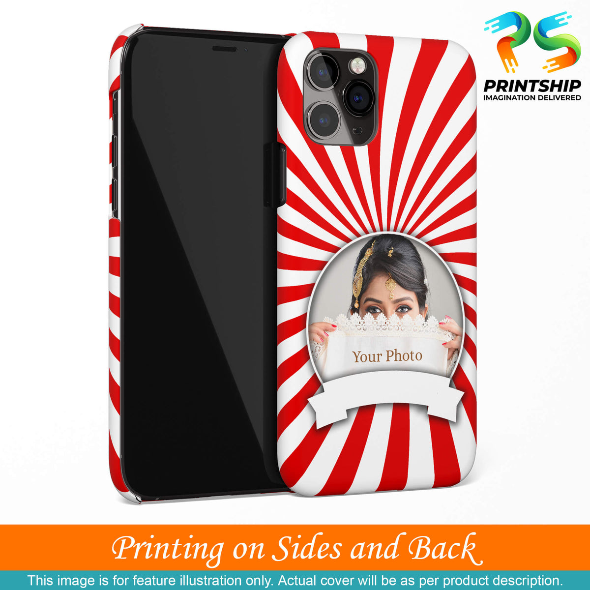 A0527-Red and White Frame Back Cover for vivo X60-Image3