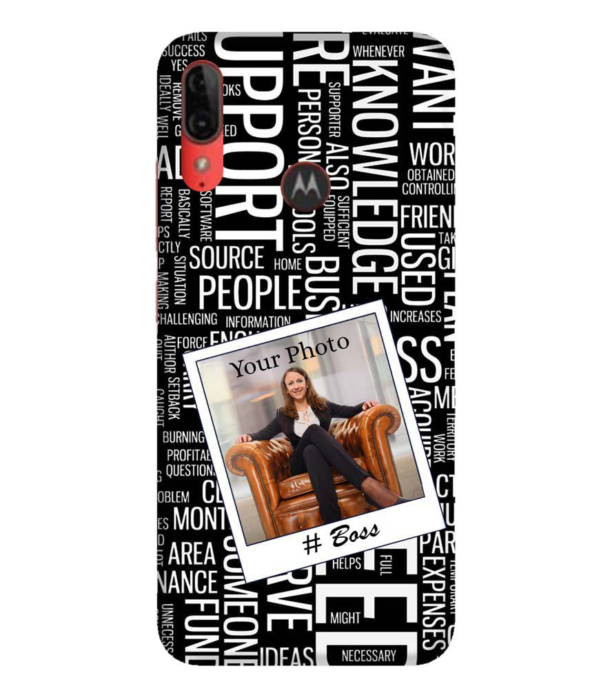 A0528-Boss with Photo Back Cover for Motorola Moto E6s