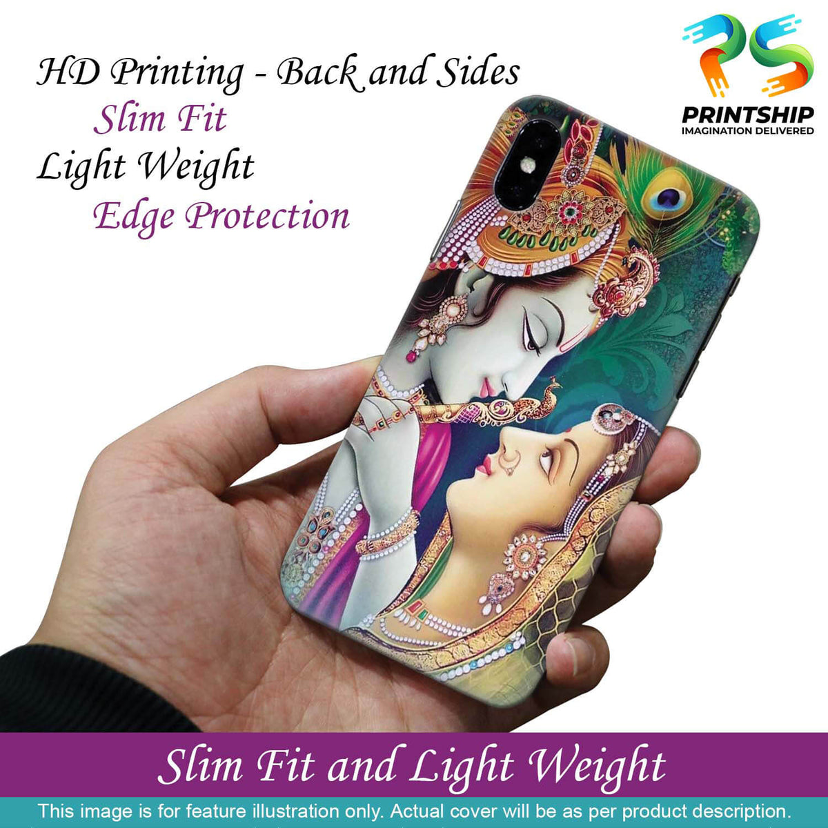 BG0072-Radha Krishna Back Cover for Realme X7 Max 5G-Image2