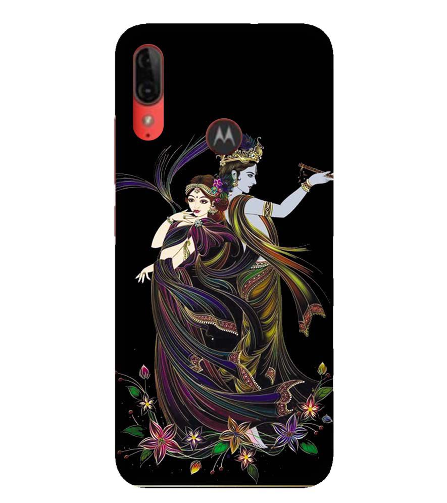 BG0074-Jai Radha Krishna Back Cover for Motorola Moto E6s