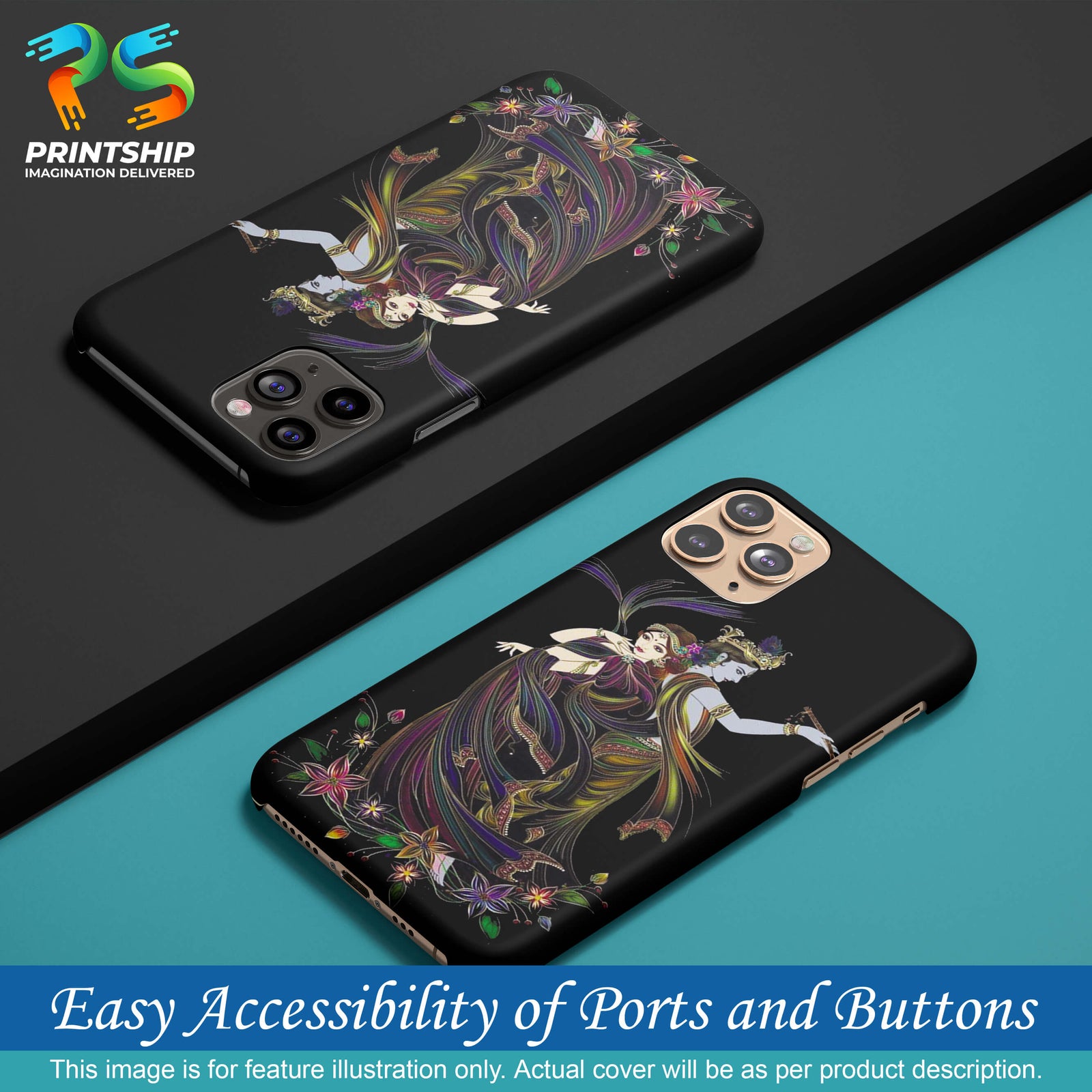 BG0074-Jai Radha Krishna Back Cover for Oppo F1s : A59-Image5
