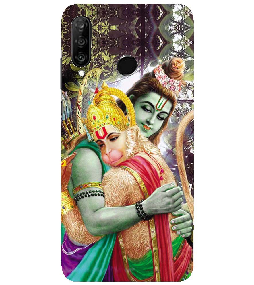 BG0075-Ram And Hanuman Ji Back Cover for Huawei nova 4e