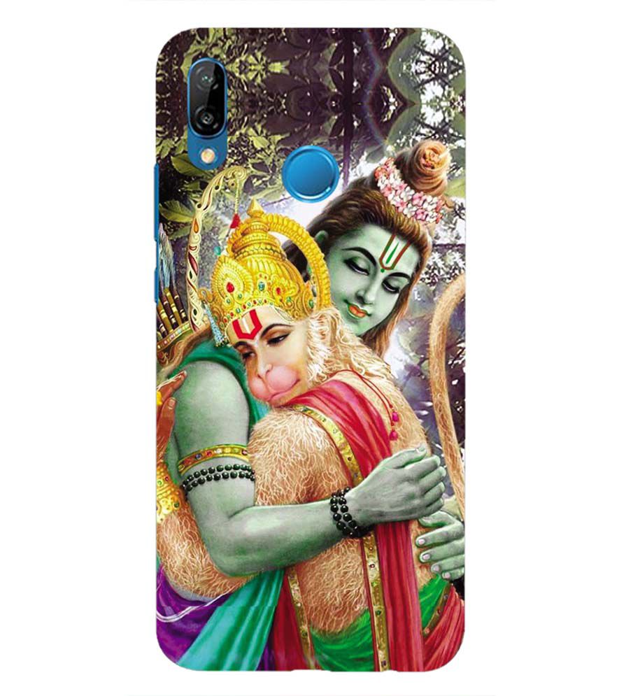 BG0075-Ram And Hanuman Ji Back Cover for Huawei P20 Lite