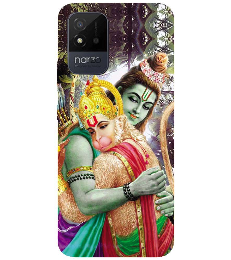 BG0075-Ram And Hanuman Ji Back Cover for Realme Narzo 50i