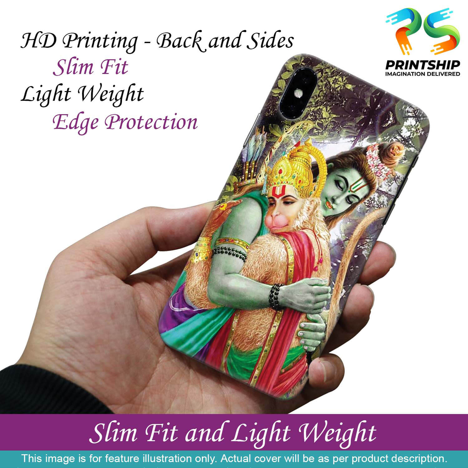 BG0075-Ram And Hanuman Ji Back Cover for OnePlus 3 and OnePlus 3T