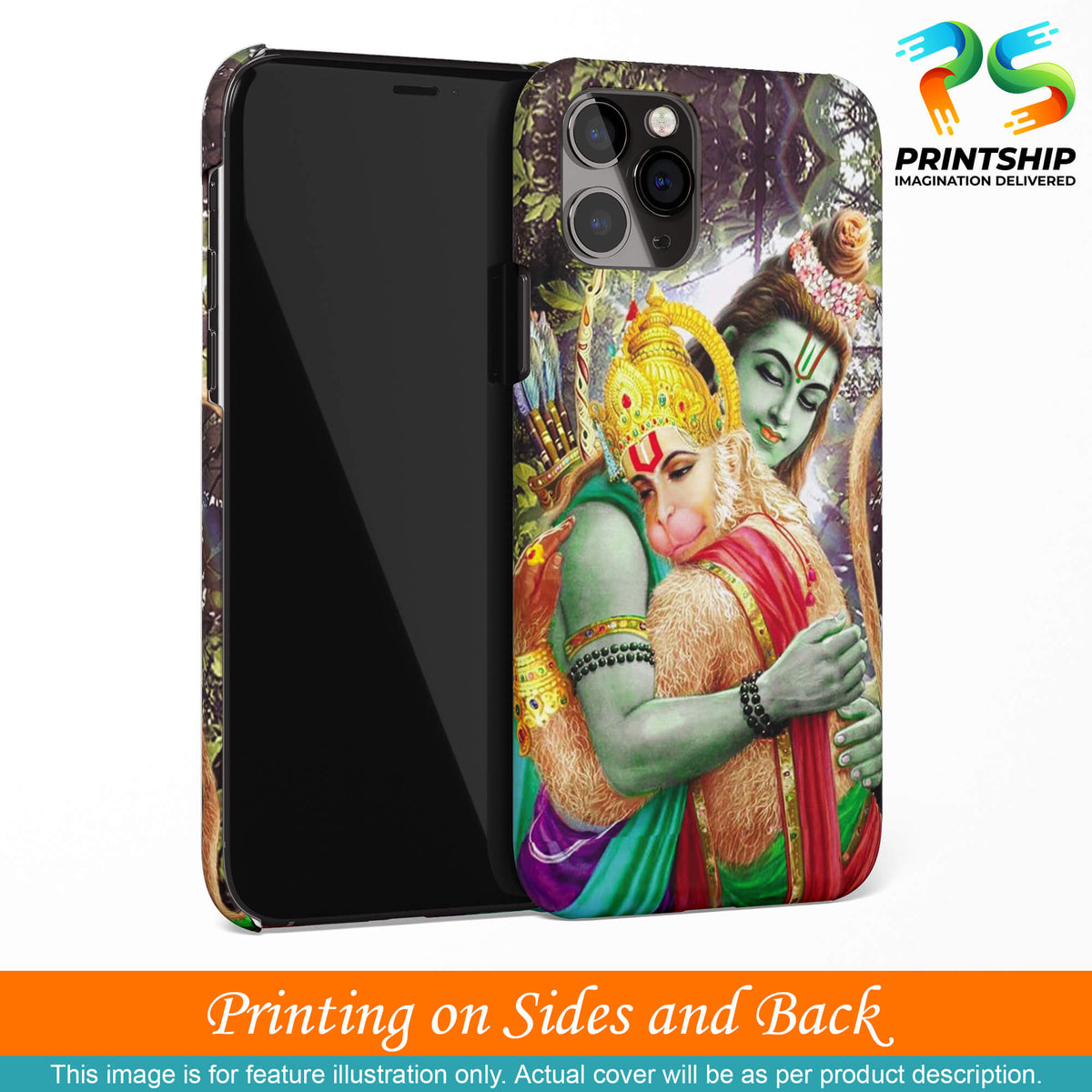 BG0075-Ram And Hanuman Ji Back Cover for Motorola Moto E6s-Image3
