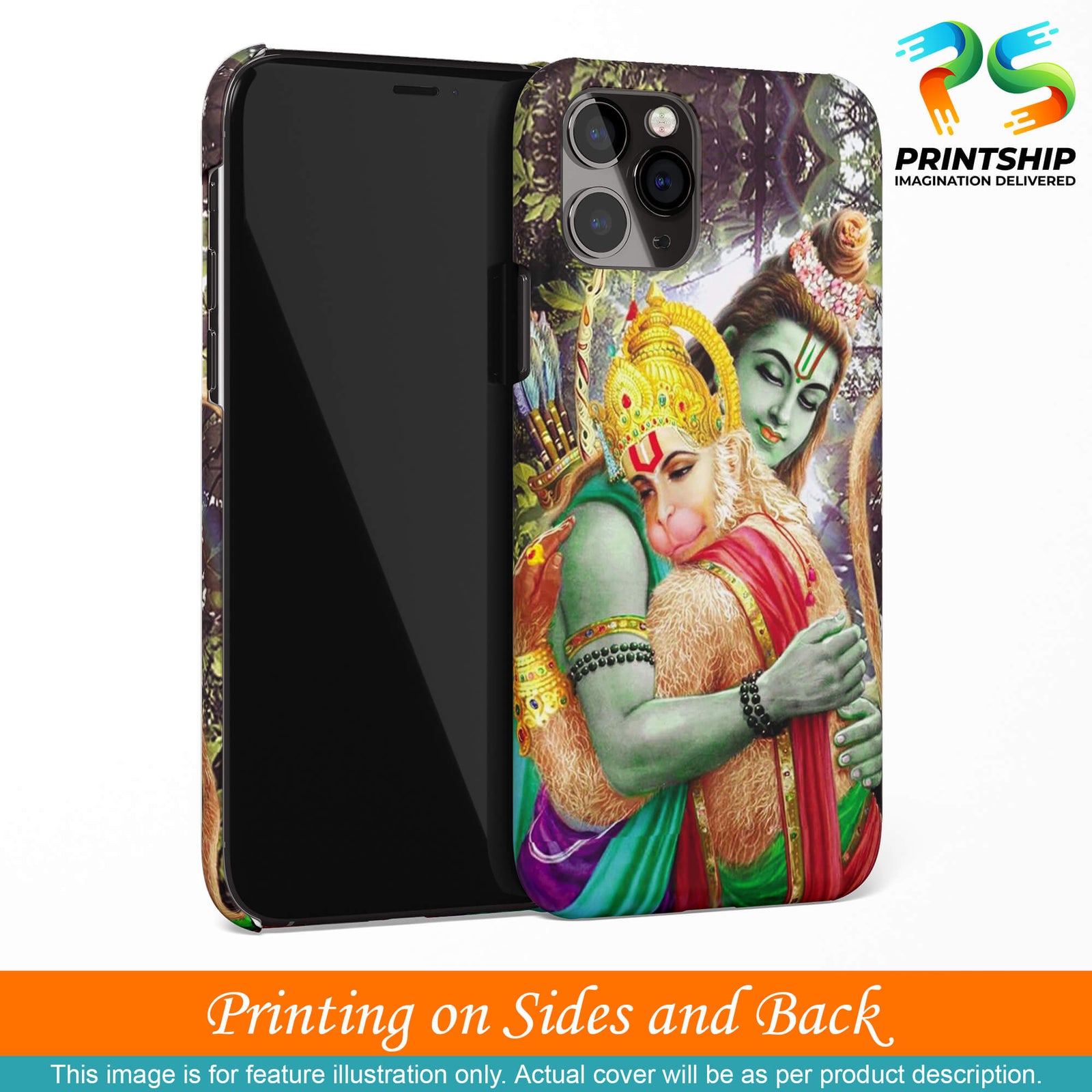BG0075-Ram And Hanuman Ji Back Cover for vivo X70 Pro+-Image3