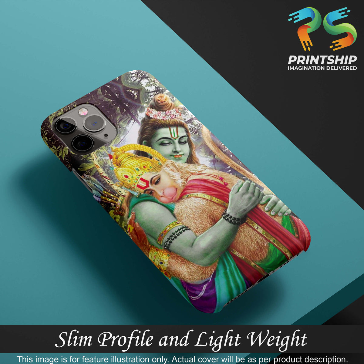 BG0075-Ram And Hanuman Ji Back Cover for Oppo A1k-Image4