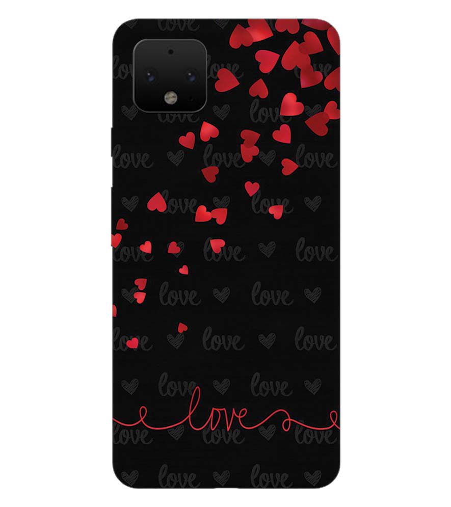 BT0003-Love Quote In A Black Back Ground Back Cover for Google Pixel 4
