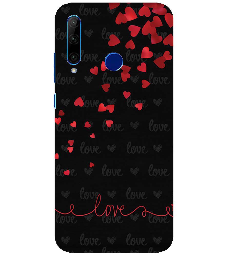 BT0003-Love Quote In A Black Back Ground Back Cover for Huawei Honor 10i