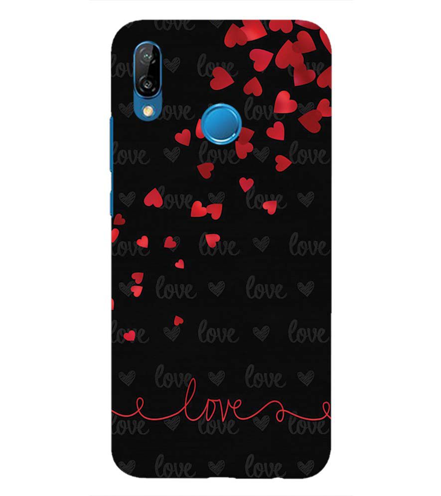 BT0003-Love Quote In A Black Back Ground Back Cover for Huawei P20 Lite