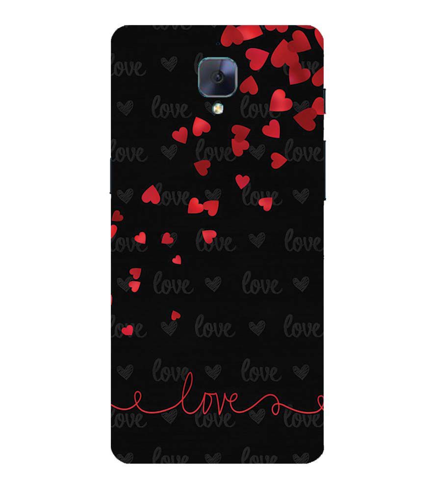 BT0003-Love Quote In A Black Back Ground Back Cover for OnePlus 3 and OnePlus 3T