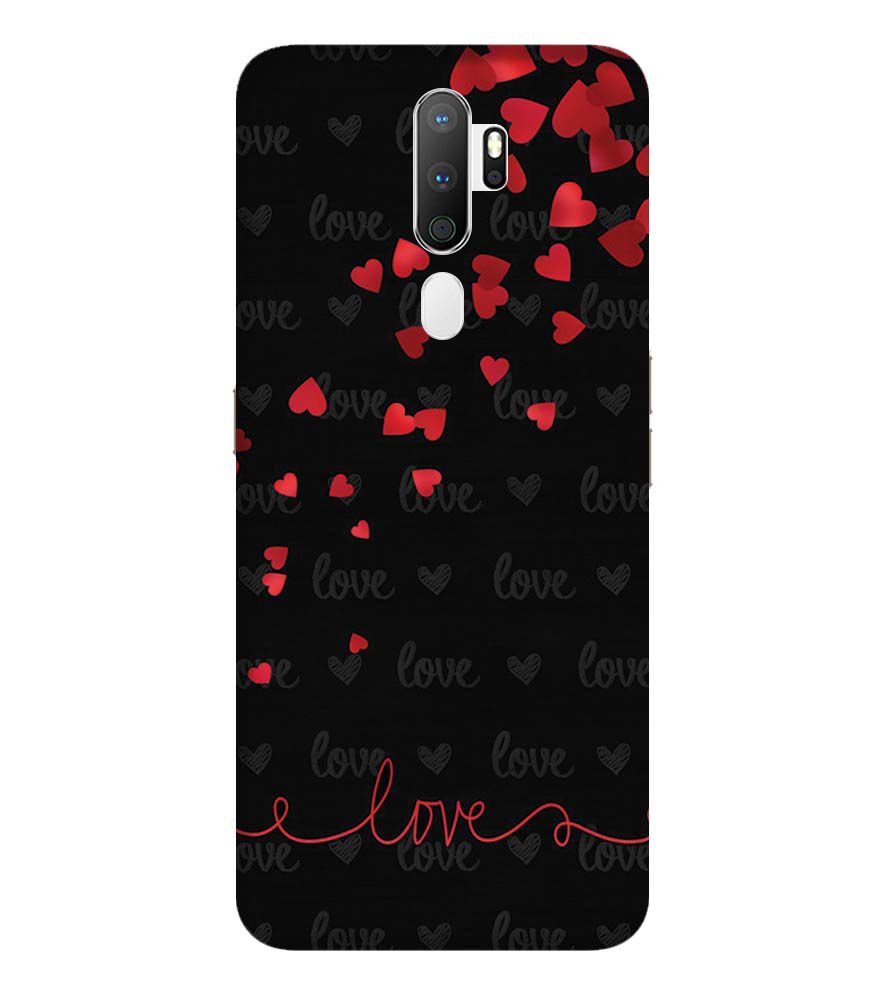 BT0003-Love Quote In A Black Back Ground Back Cover for Oppo A9 (2020)