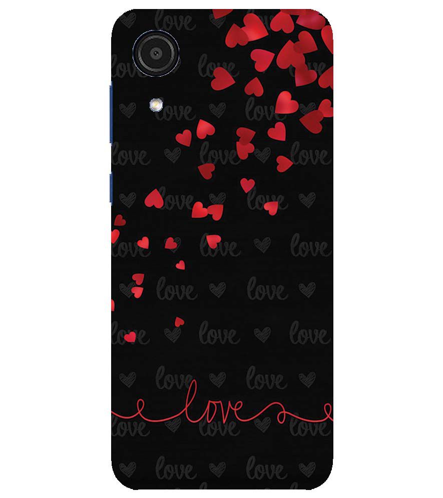 BT0003-Love Quote In A Black Back Ground Back Cover for Samsung Galaxy A03 Core