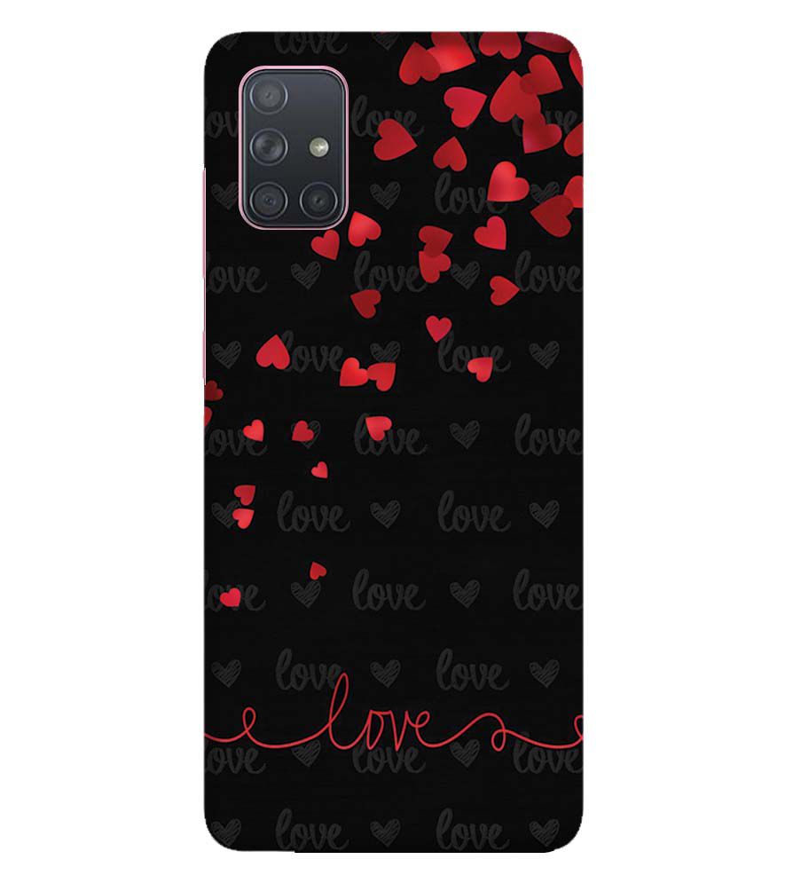 BT0003-Love Quote In A Black Back Ground Back Cover for Samsung Galaxy A71