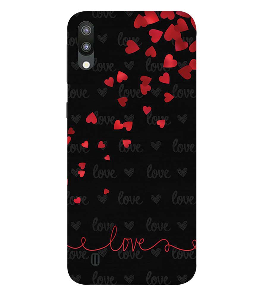 BT0003-Love Quote In A Black Back Ground Back Cover for Samsung Galaxy M10