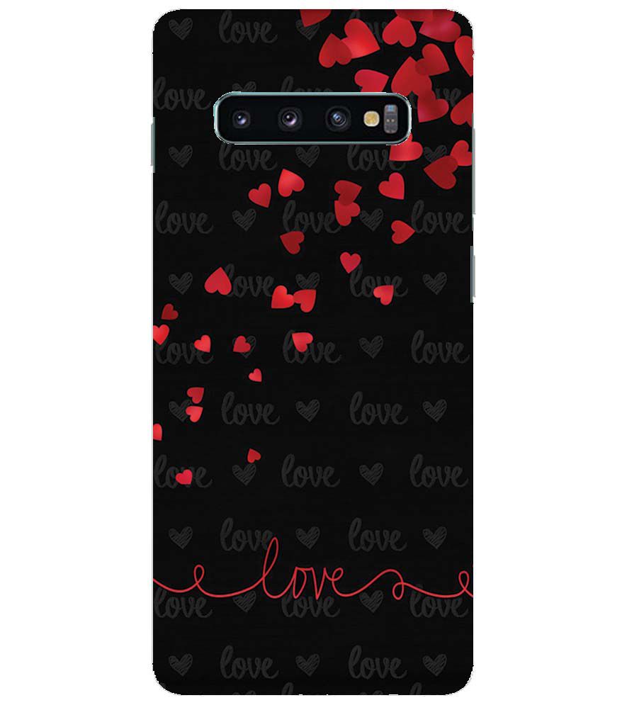 BT0003-Love Quote In A Black Back Ground Back Cover for Samsung Galaxy S10+ (Plus with 6.4 Inch Screen)