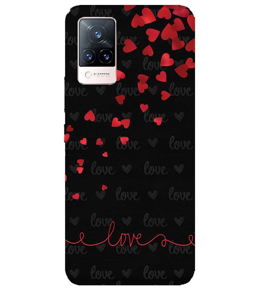 BT0003-Love Quote In A Black Back Ground Back Cover for Vivo V21 5G