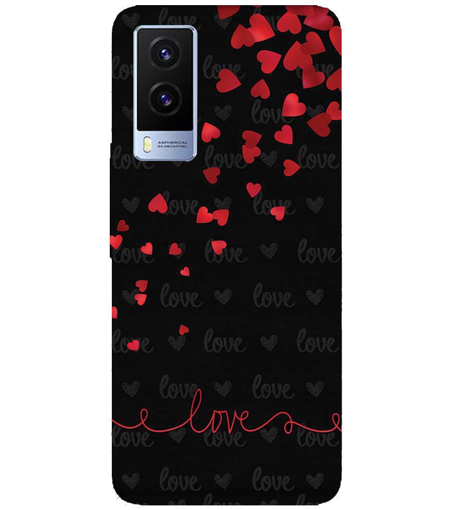 BT0003-Love Quote In A Black Back Ground Back Cover for Vivo V21e 5G