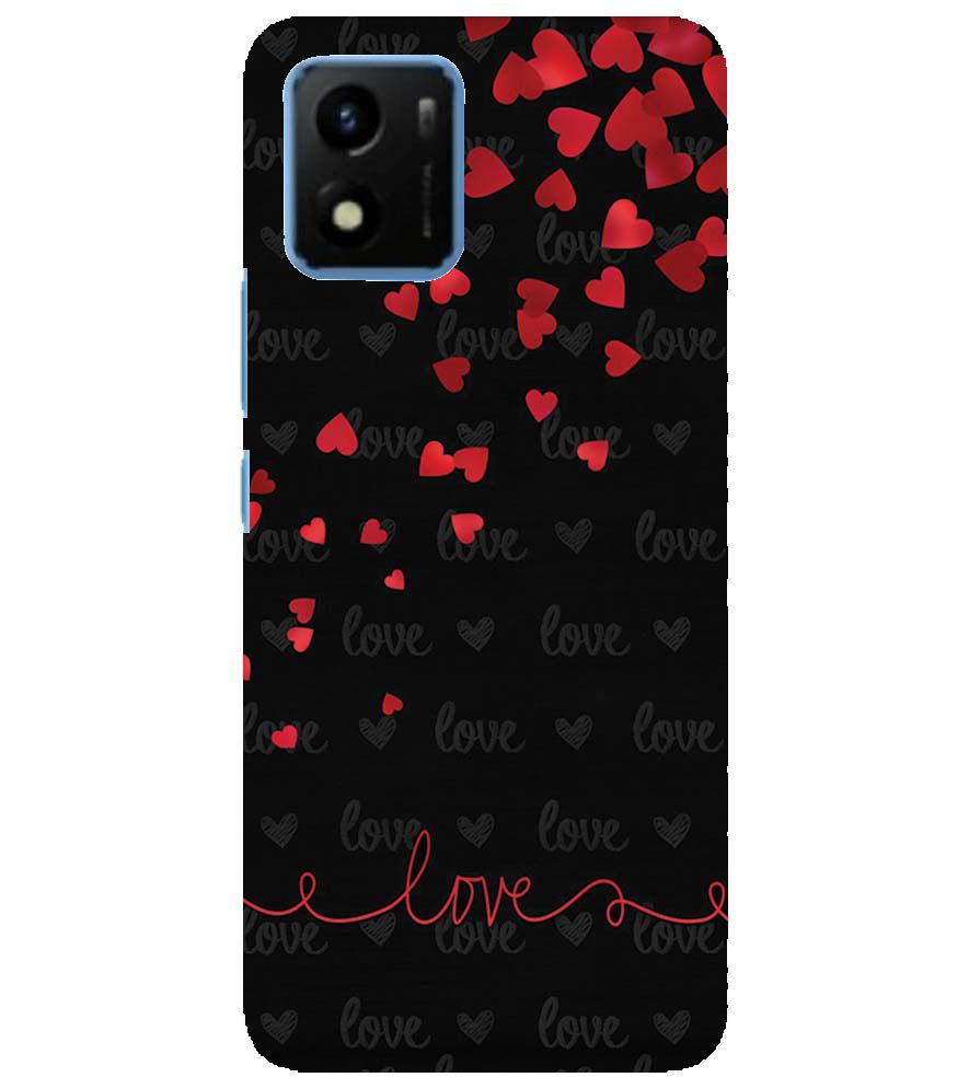 BT0003-Love Quote In A Black Back Ground Back Cover for vivo Y01