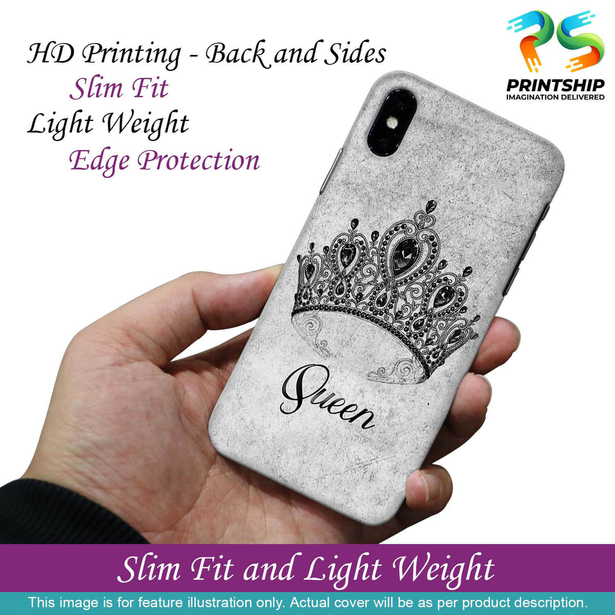 BT0231-Queen Back Cover for Apple iPhone 7-Image2