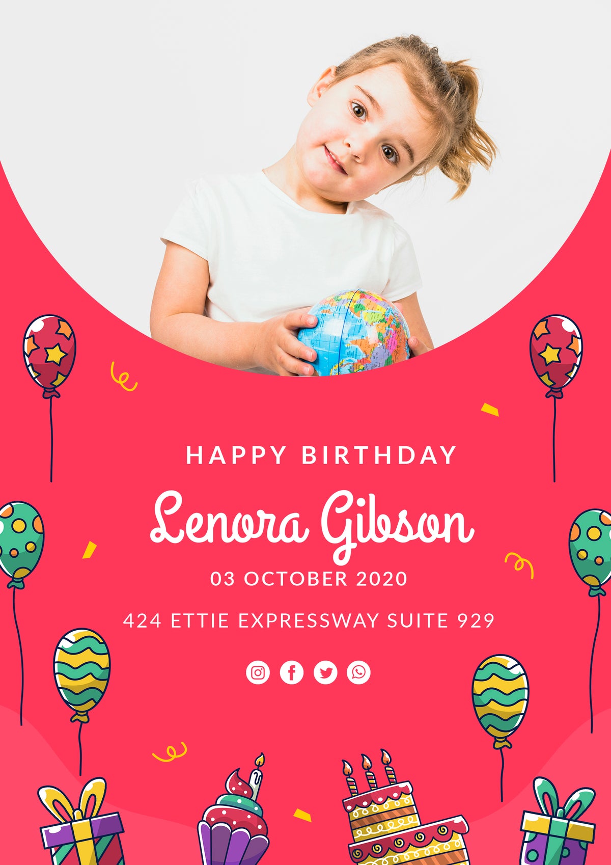 Customised Birthday Invitation Card