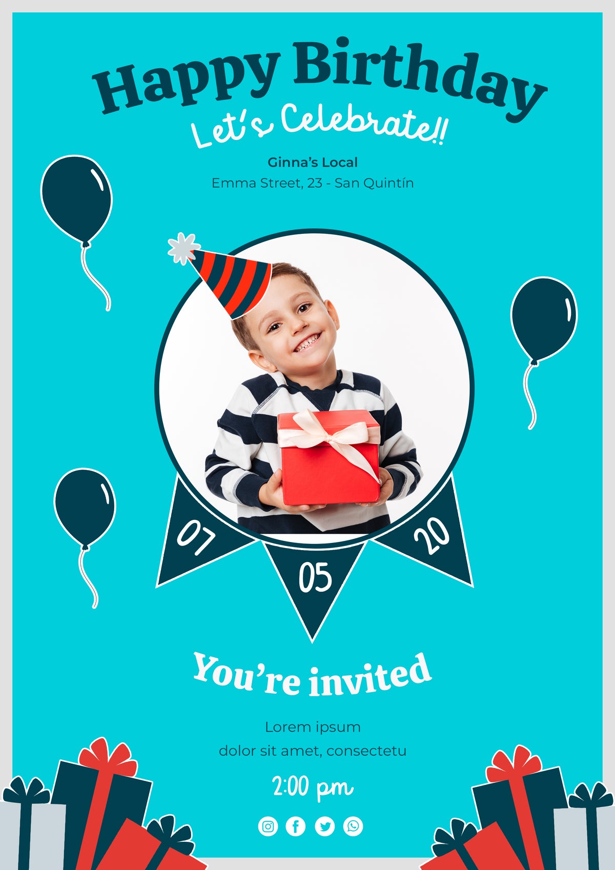 Customised Birthday Invitation Card