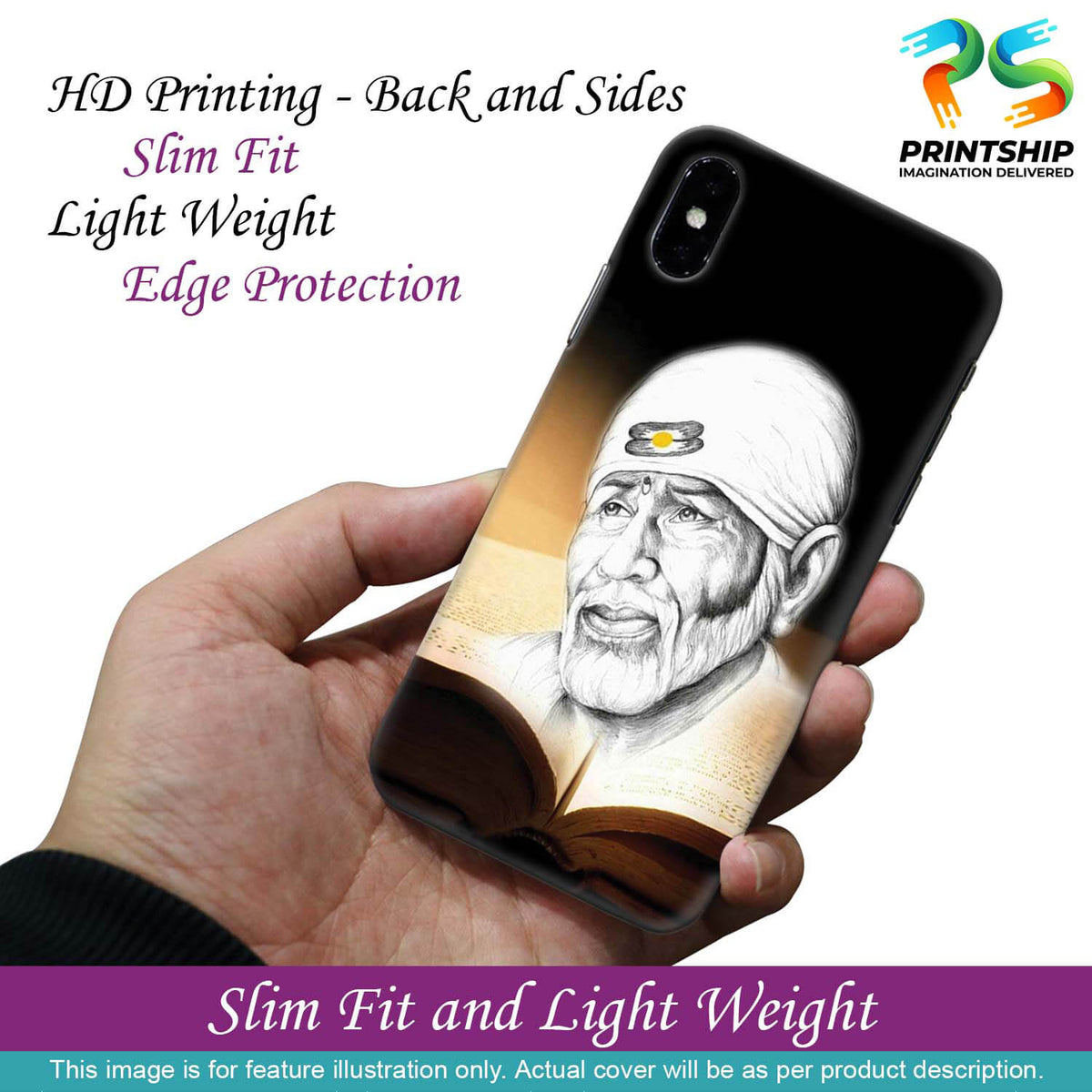 D1516-Sai Baba Back Cover for Oppo A72-Image2