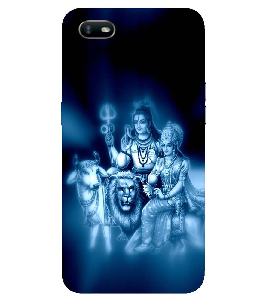 D1535-Shiv Parvati Back Cover for Oppo A1k