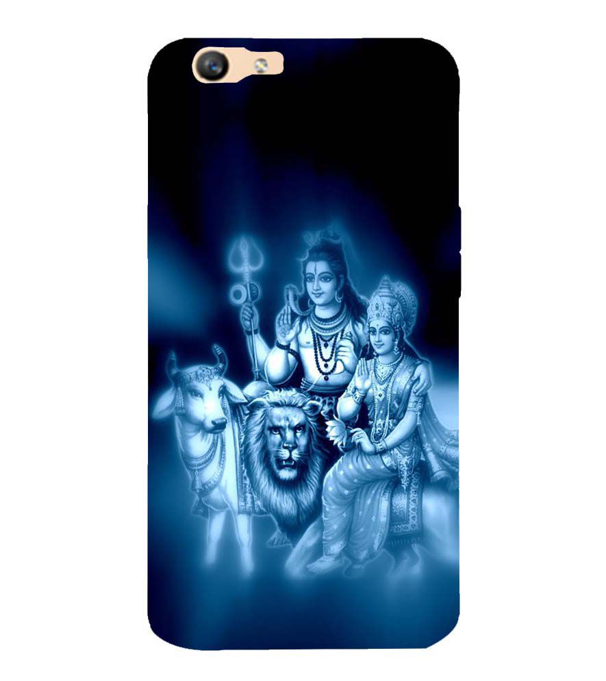 D1535-Shiv Parvati Back Cover for Oppo F1s : A59