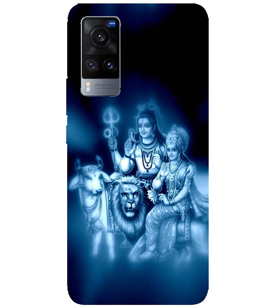 D1535-Shiv Parvati Back Cover for vivo X60