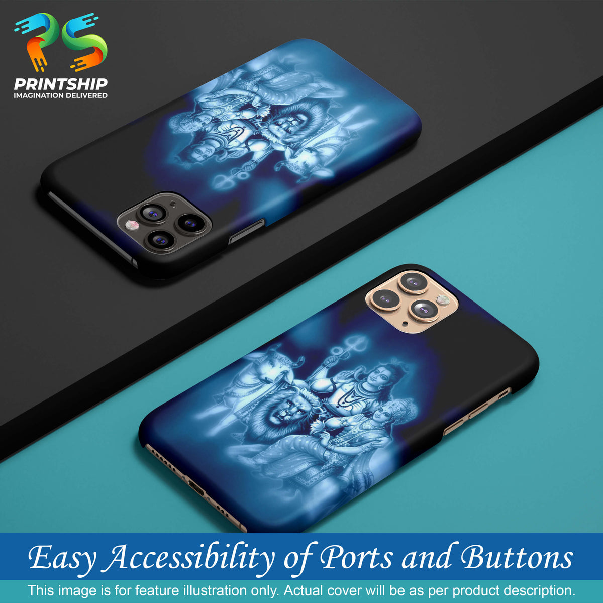 D1535-Shiv Parvati Back Cover for vivo Y20s-Image5