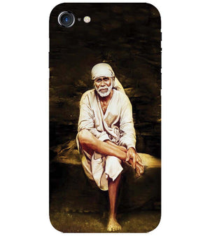D1542-Sai Baba Sitting On Stone Back Cover for Apple iPhone 7