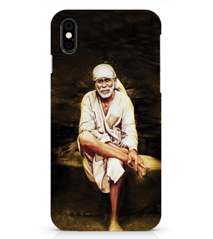 D1542-Sai Baba Sitting On Stone Back Cover for Apple iPhone X