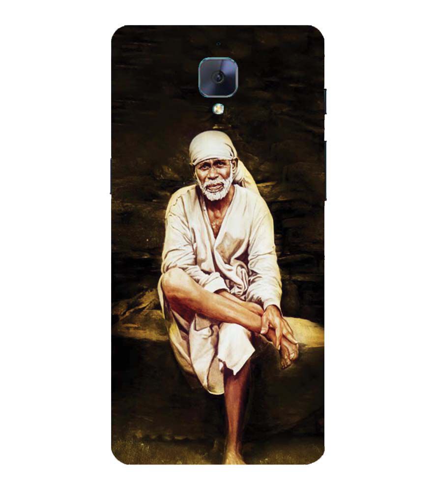 D1542-Sai Baba Sitting On Stone Back Cover for OnePlus 3 and OnePlus 3T