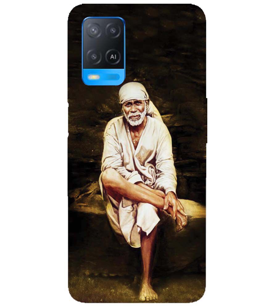 D1542-Sai Baba Sitting On Stone Back Cover for Oppo A54