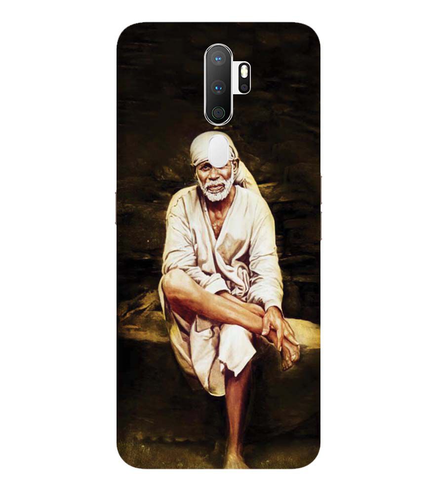 D1542-Sai Baba Sitting On Stone Back Cover for Oppo A9 (2020)